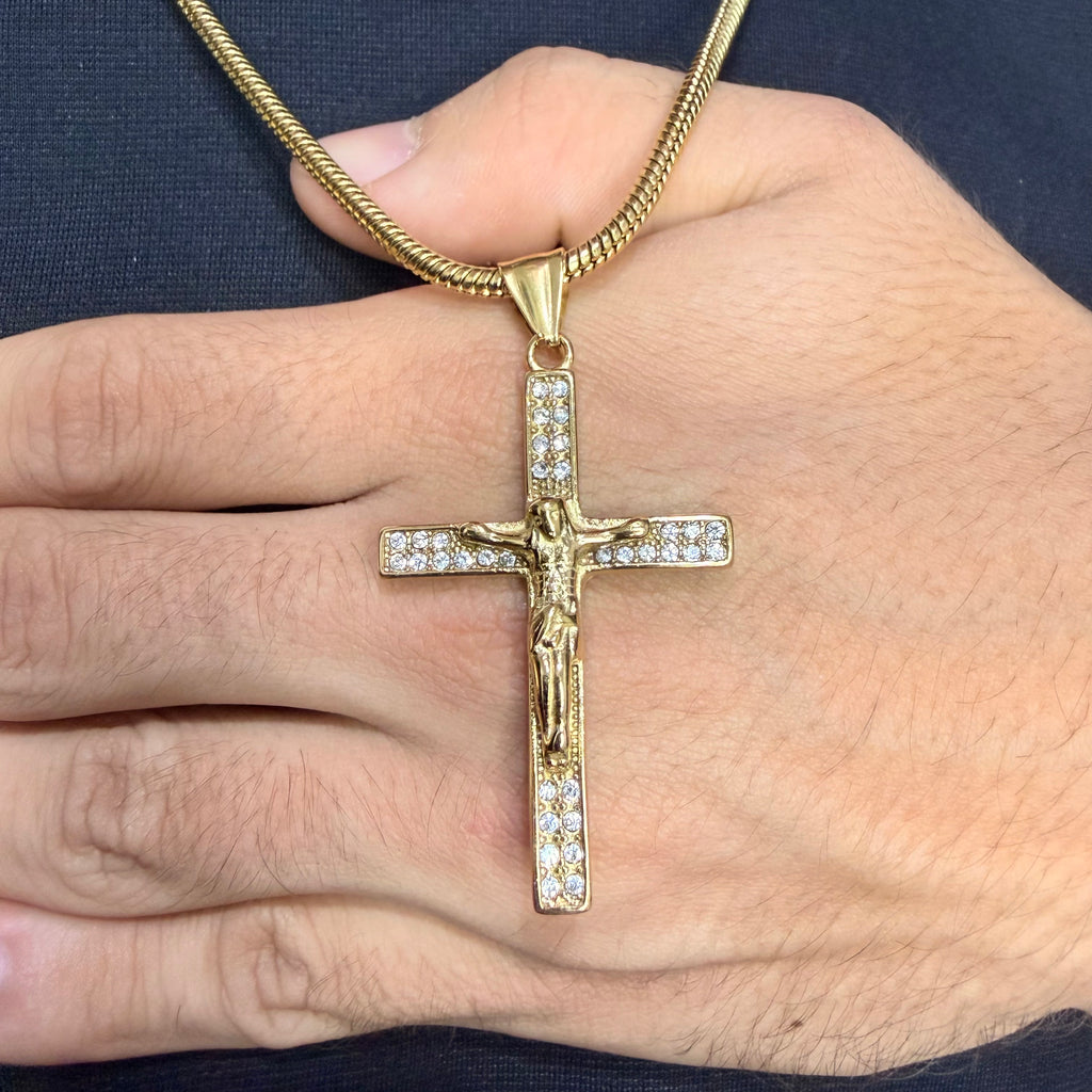 Dije Cristo Con Piedras