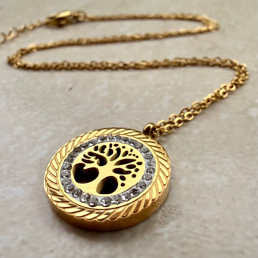 Cadena Aros Mujer + Dije Arbol De Vida