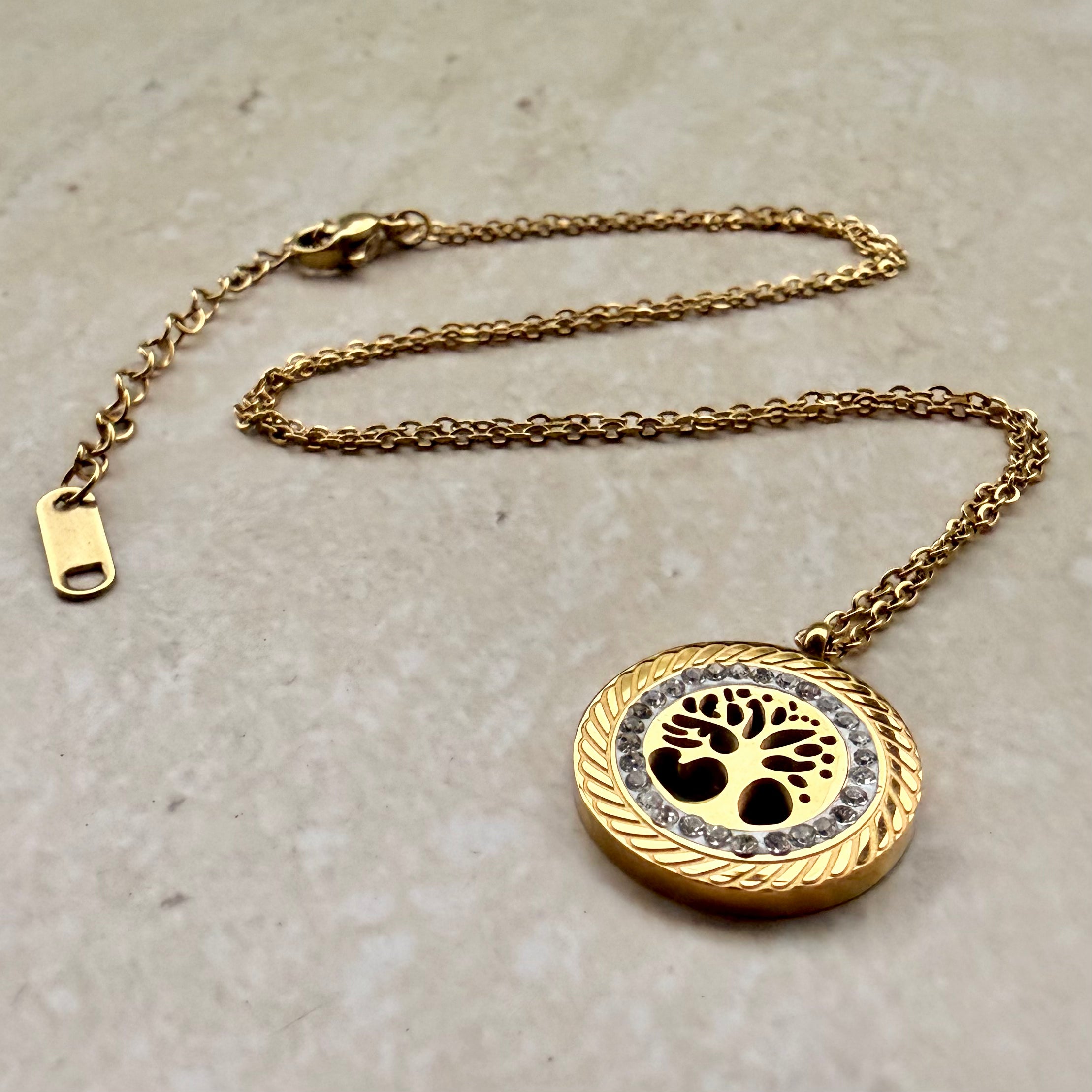 Cadena Aros Mujer + Dije Arbol De Vida